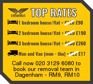 Removal rates forRM9, RM10 - Dagenham