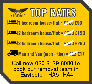 Removal rates forHA5, HA4 - Eastcote