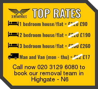 Removal rates forN6 - Highgate