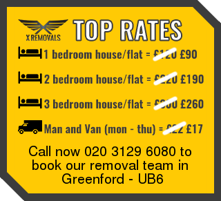 Removal rates forUB6 - Greenford